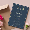 Recherche de or bleu mariage invitations Classique