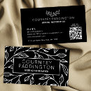Recherche de noir blanc floral cartes visite Professionnel