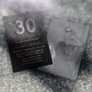 Recherche de unique 30ans anniversaire invitations Noir