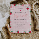 Recherche de fraises invitations À la fête d'anniversaire