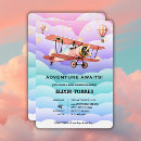 Recherche de aviation baby shower invitations Haut et loin