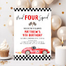 Recherche de voiture rouge invitations Parti de course