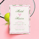 Recherche de match de tennis invitations Rose et vert