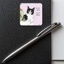 Recherche de humour chat autocollants Noir et blanc