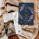Recherche de blue botanical invitations Moderne