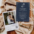 Recherche de floral bleu mariage invitations Code qr