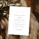 Recherche de moderne minimaliste mariage invitations Noir et blanc
