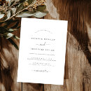 Recherche de moderne minimaliste mariage invitations Simple