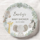 Recherche de baby shower de safari assiettes Pour elle