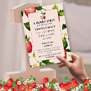 Zoek naar girl first birthday uitnodigingen Aardbeien