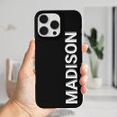 Recherche de noir blanc moderne iphone coques Monogramme