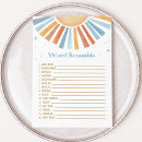 Recherche de baby shower word scramble Soleil