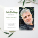 Recherche de vie verte invitations Célébration de la vie
