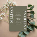 Recherche de vert olive invitations Chic