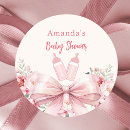 Recherche de baby shower bow autocollants Rose