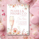 Recherche de pearl bridal shower invitations Champagne