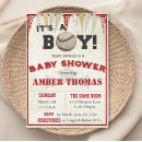 Recherche de vintage baseball baby shower invitations Rustique