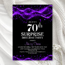 Recherche de black and purple invitations Élégant