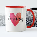 Recherche de amour coeur tasses Script