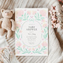 Recherche de florale baby shower fille invitations Aquarelle