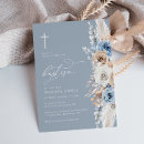 Recherche de boho baptême invitations Bleu poussiéreux