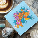 Recherche de fleur lotus dessous de verres Bleu