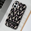 Recherche de chien et coeur iphone coques Noir et blanc
