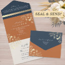 Recherche de orange et bleu mariage invitations Couple