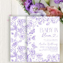 Recherche de fleurs de lavande invitations Baby
