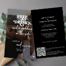 Recherche de menu mariage réception invitations Noir et blanc