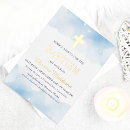 Recherche de bleu bébé baptême invitations Chrétien religieux