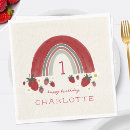 Recherche de baie serviettes Anniversaire de fraise