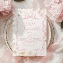 Recherche de ruban rose invitations Aspersion pour bébé