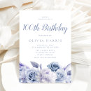 Recherche de blue floral anniversaire invitations Parti