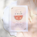 Recherche de pastèque mignonne invitations Aquarelle