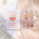 Recherche de pastèque mignonne invitations Girl