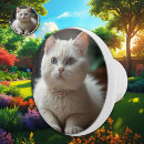 Recherche de chat blanc boutons et poignées de porte Chaton