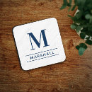 Recherche de marbre bleu dessous de verres Monogrammé