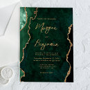 Recherche de moderne mariage invitations Vert émeraude