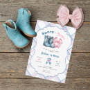 Recherche de western gender reveal invitations Rose ou bleu