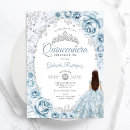 Recherche de bleu et argent invitations Floral