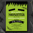 Recherche de monstre baby shower invitations Moderne