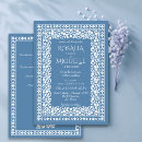 Recherche de floral bleu mariage invitations Rustique