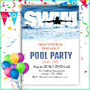 Recherche de adult pool party invitations Bleu