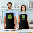 Recherche de grenouille verte tabliers Illustration