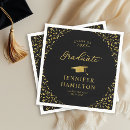 Recherche de black gold graduation invitations Diplômé