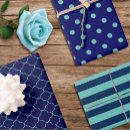 Recherche de quatrefoil turquoise papier cadeau Bleu