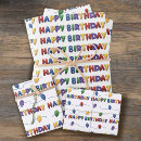 Recherche de ballons colorés papier cadeau Pour elle