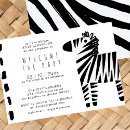 Recherche de rayures de zèbre invitations Baby