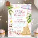 Recherche de plage en anniversaire invitations Girl